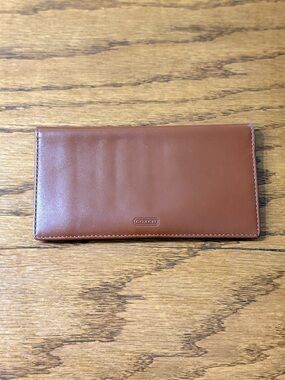 Vintage 90s COACH brown leather checkbook wallet